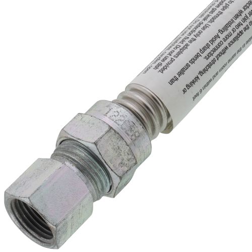 Main product image of Model 20-2222-48 3/8" ID (1/2" OD) Stainless Steel Gas Connector 3/8" FIP x FIP (48" Length)