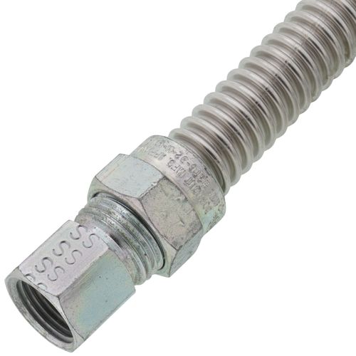 Main product image of Model 20-2222-48 3/8" ID (1/2" OD) Stainless Steel Gas Connector 3/8" FIP x FIP (48" Length)