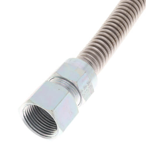 Main product image of Model 30-4242-24 1/2" ID (5/8" OD) Stainless Steel Gas Connector 3/4" FIP (24" Length)