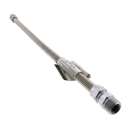 Main product image of Model 30-4142-24 1/2" ID (5/8" OD) Stainless Steel Gas Connector 3/4" MIP x FIP (24" Length)