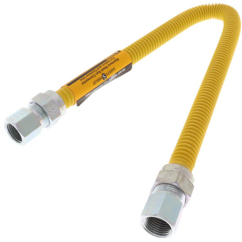 Main product image of Model 30C-3232-24 1/2" ID (5/8" OD) Coated Stainless Steel Gas Connector 1/2" FIP (24" Length)