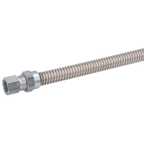Main product image of Model 20-3122-60 3/8" ID (1/2" OD) Stainless Steel Gas Connector 1/2" MIP x 3/8" FIP (60" Length)