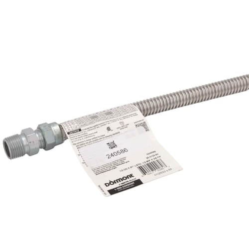 Main product image of Model 20-3122-60 3/8" ID (1/2" OD) Stainless Steel Gas Connector 1/2" MIP x 3/8" FIP (60" Length)