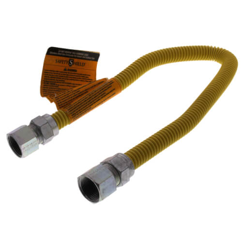 Main product image of Model 30C-4242-24 1/2" ID (5/8" OD) Coated Stainless Steel Gas Connector 3/4" FIP (24" Length)