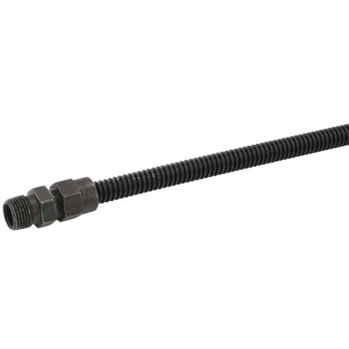 Model 10A-2135-24 1/4" ID (3/8" OD) Black Coated SS Gas Connector 3/8" MIP x 1/2" FIP (24" Length)