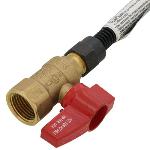 Main product image of Model 10A-2135-24 1/4" ID (3/8" OD) Black Coated SS Gas Connector 3/8" MIP x 1/2" FIP (24" Length)
