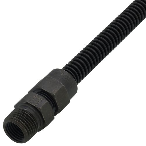 Main product image of Model 10A-2135-24 1/4" ID (3/8" OD) Black Coated SS Gas Connector 3/8" MIP x 1/2" FIP (24" Length)