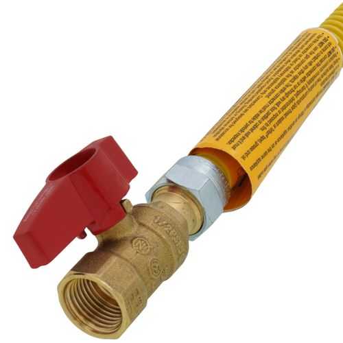 Main product image of Model 20C-3135-18 3/8" ID (1/2" OD) Coated Stainless Steel Gas Connector 1/2" MIP x 1/2" FIP (18" Length)