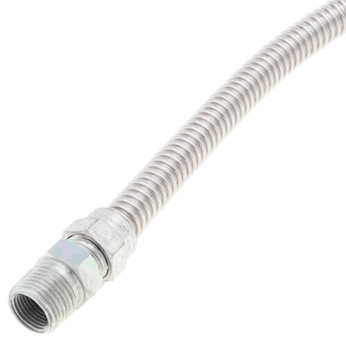 Main product image of Model 20-3135-48 3/8" ID (1/2" OD) Stainless Steel Gas Connector 1/2" MIP x 1/2" FIP (48" Length)