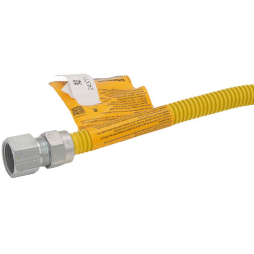 Main product image of Model 30C-4242-48 1/2" ID (5/8" OD) Coated Stainless Steel Gas Connector 3/4" FIP (48" Length)