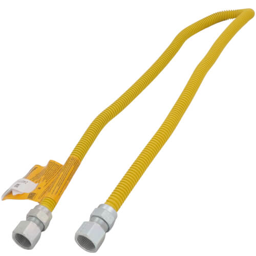 Main product image of Model 30C-4242-48 1/2" ID (5/8" OD) Coated Stainless Steel Gas Connector 3/4" FIP (48" Length)