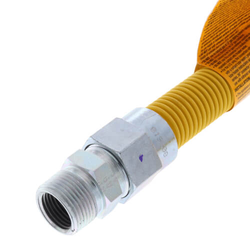 Model 40C-4141-36 3/4" ID (1" OD) High BTU Coated Stainless Steel Gas Connector 3/4" MIP (36" Length)