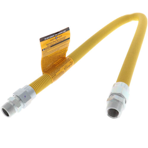 Model 40C-4141-36 3/4" ID (1" OD) High BTU Coated Stainless Steel Gas Connector 3/4" MIP (36" Length)