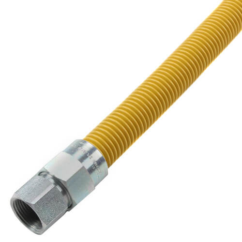 Model 40C-4242-36 3/4" ID (1" OD) High BTU Coated Stainless Steel Gas Connector 3/4" FIP (36" Length)
