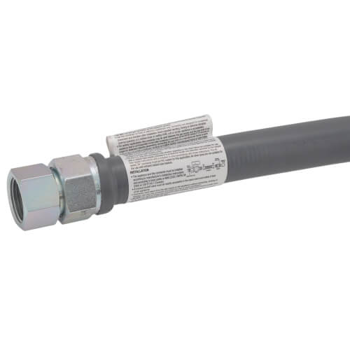 Model 51-5152-36 1" ID (1-1/4" OD) PVC Coated High BTU SS Gas Connector 1" MIP x FIP (36" Length)