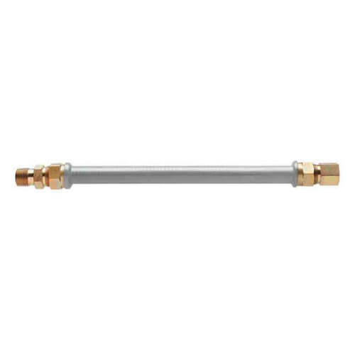 Model 61-6162-18 1-1/4'' ID MIP (1-1/2" OD) PVC Coated High BTU SS Gas Connector (18" Length)