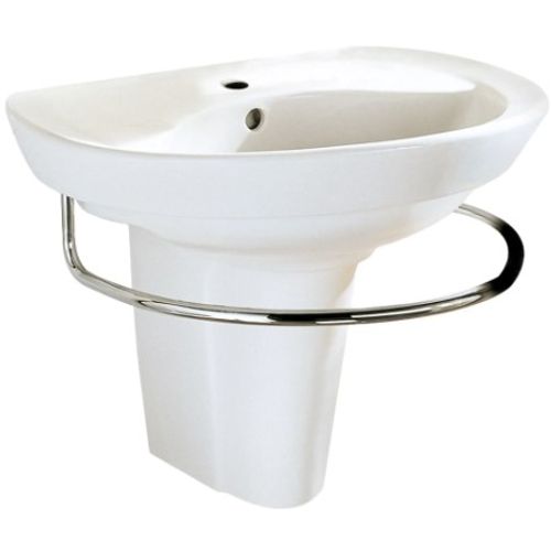 Main product image of Ravenna Center Hole Only Wall-Hung Sink and Semi-Pedestal Leg Combination (White)