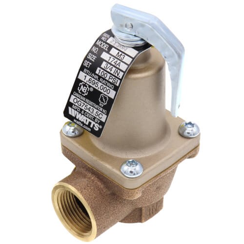 WATTS Regulator ASME Water Pressure Relief Valve 3/4" 174A-030 