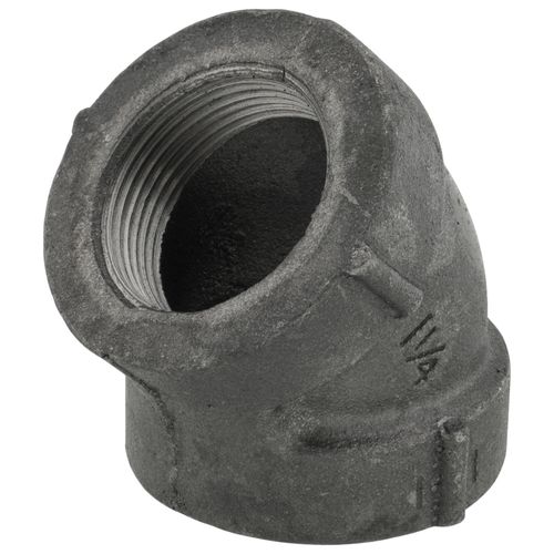 Main product image of 1-1/4" Black Cast Iron Steam 45° Elbow, Class 125