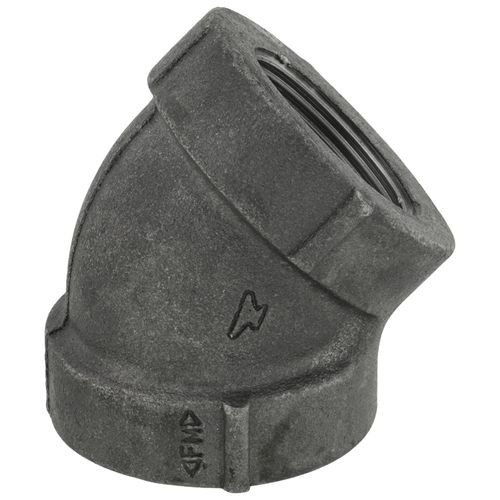 Main product image of 1-1/4" Black Cast Iron Steam 45° Elbow, Class 125