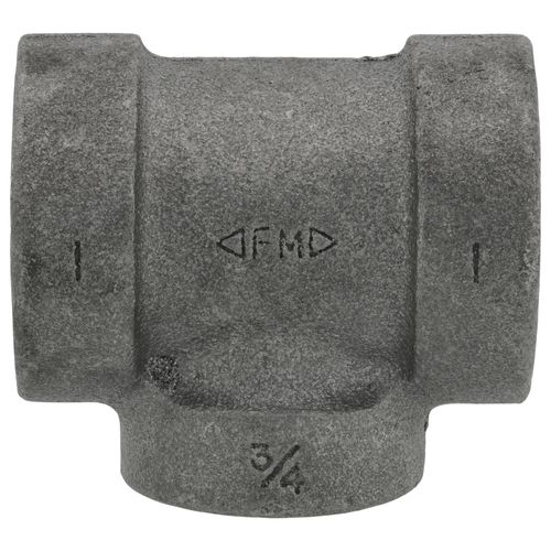 Main product image of 1" x 1" x 3/4" Black Cast Iron Steam Tee, Class 125