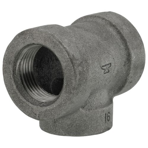 Main product image of 1" x 1" x 3/4" Black Cast Iron Steam Tee, Class 125