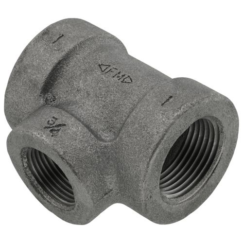 Main product image of 1" x 1" x 3/4" Black Cast Iron Steam Tee, Class 125