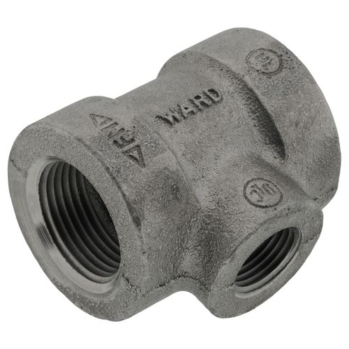Main product image of 1" x 1" x 1/2" Black Cast Iron Steam Tee, Class 125
