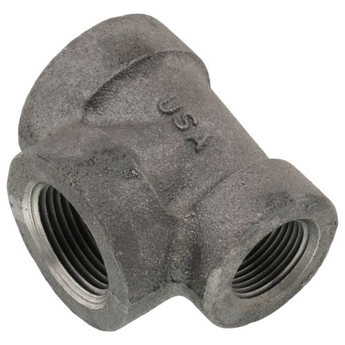Main product image of 1" x 3/4" x 1" Black Cast Iron Steam Tee, Class 125
