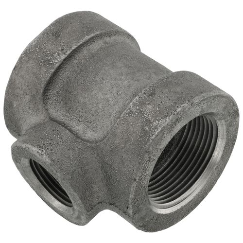 Main product image of 1-1/4" x 1-1/4" x 3/4" Black Cast Iron Steam Tee, Class 125