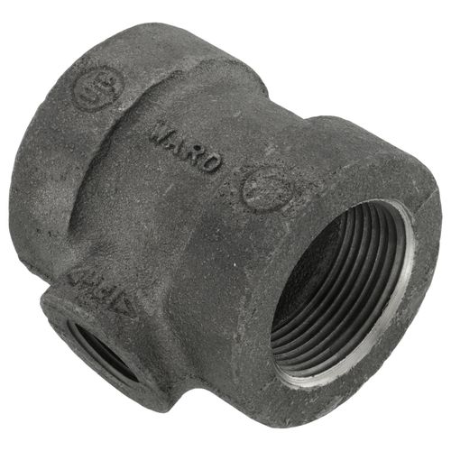 Main product image of 1-1/4" x 1-1/4" x 1/2" Black Cast Iron Steam Tee, Class 125