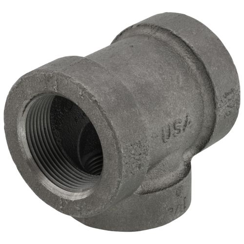 Main product image of 1-1/2" x 1-1/2" x 1-1/4" Black Cast Iron Steam Tee, Class 125