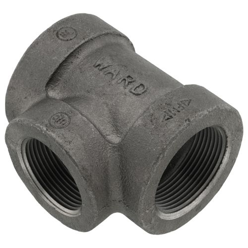 Main product image of 1-1/2" x 1-1/2" x 1-1/4" Black Cast Iron Steam Tee, Class 125