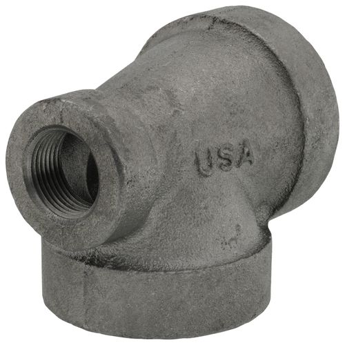 Main product image of 1-1/2" x 3/4" x 1-1/2" Black Cast Iron Reducing Tee, Class 125