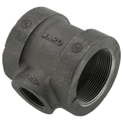 Main product image of 2" x 2" x 1" Black Cast Iron Steam Tee, Class 125