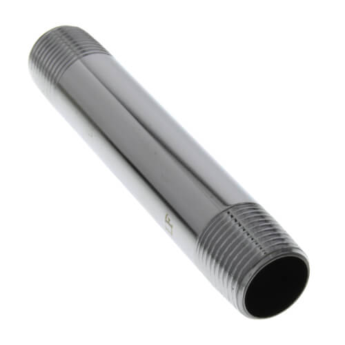 3/8" x 3-1/2" Chrome Brass Nipple (Lead Free)