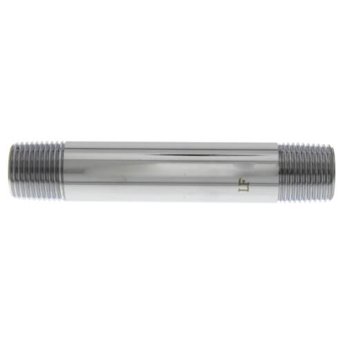 3/8" x 3-1/2" Chrome Brass Nipple (Lead Free)