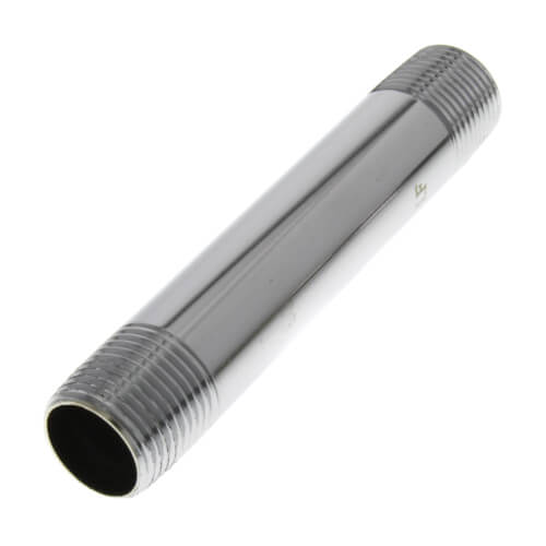 3/8" x 3-1/2" Chrome Brass Nipple (Lead Free)