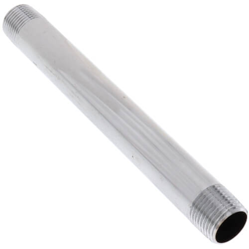 3/8" x 5-1/2" Chrome Brass Nipple (Lead Free)