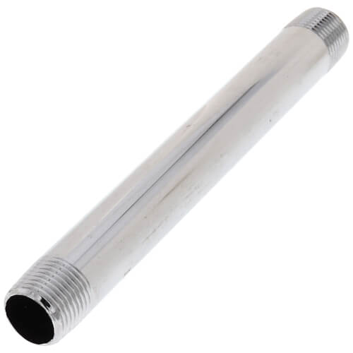 3/8" x 5-1/2" Chrome Brass Nipple (Lead Free)