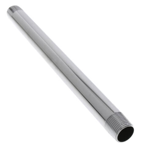 3/8" x 8" Chrome Brass Nipple (Lead Free)