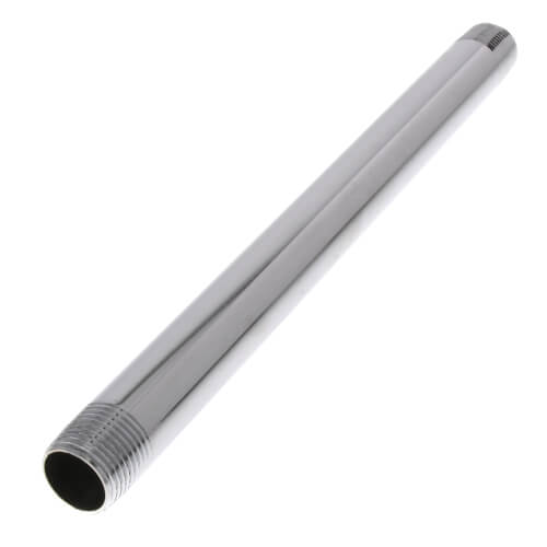 3/8" x 8" Chrome Brass Nipple (Lead Free)