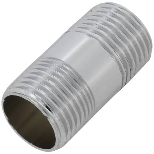 Main product image of 1/2" x 1-1/2" Chrome Brass Nipple (Lead Free)