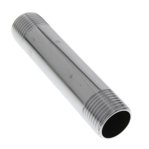 1/2" x 3-1/2" Chrome Brass Nipple (Lead Free)