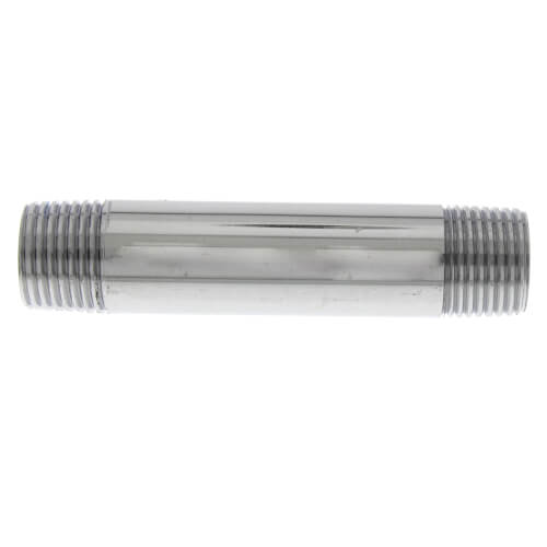 1/2" x 4" Chrome Brass Nipple (Lead Free)