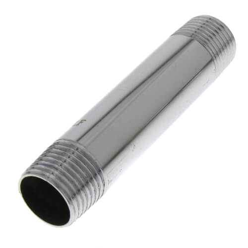1/2" x 4" Chrome Brass Nipple (Lead Free)