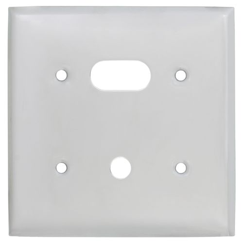 Main product image of EL201 Chrome Plated Plate 2 Gang 4-1/2 SQ L/LOGO, 0305217