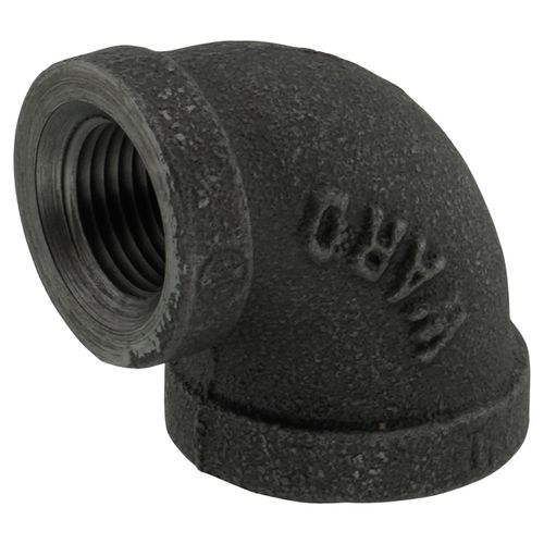 Main product image of 1/2" x 3/8" Black 90° Elbow, Class 150