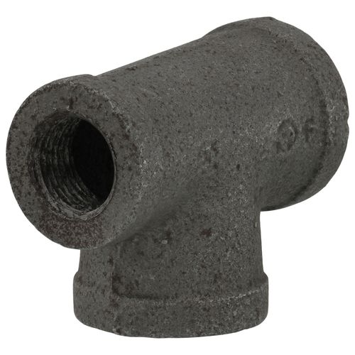 Main product image of 1/2" X 3/8" X 1/2" Black Tee, Class 150