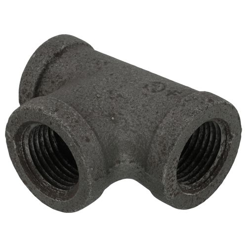 Main product image of 1/2" X 3/8" X 1/2" Black Tee, Class 150